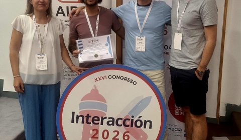Marc, Afra, Matias i Toni a INTERACCIÓN 2026