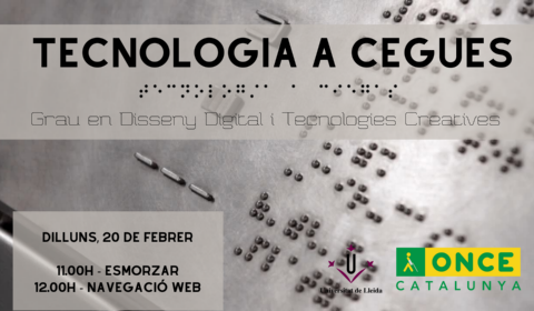 Banner de la noticia con el texto "Tecnología a Ciegas"