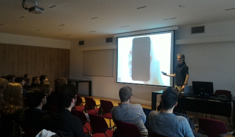 Stephen brewster explaining